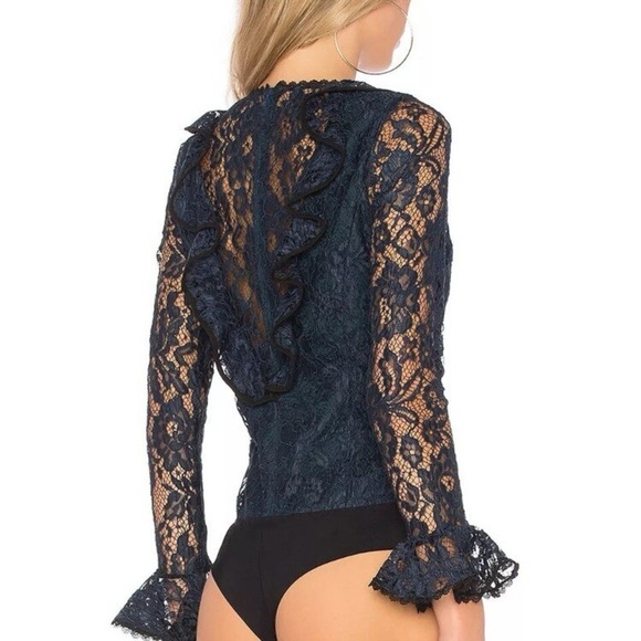 Alexis lace bodysuit blouse top - Picture 3 of 8